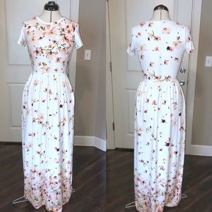 Cherry blossom ombré maxi dress